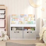 vidaXL Kinderboekenplank Wit 72,5 x 29,5 x 69 cm Bewerkt hout