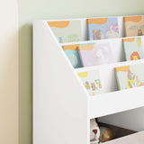 vidaXL Kinderboekenplank Wit 72,5 x 29,5 x 69 cm Bewerkt hout