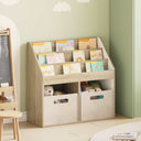 vidaXL Kinderboekenplank Wit 72,5 x 29,5 x 69 cm Bewerkt hout