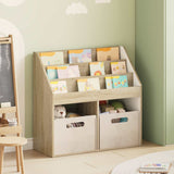vidaXL Kinderboekenplank Wit 72,5 x 29,5 x 69 cm Bewerkt hout