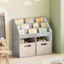 vidaXL Kinderboekenplank Wit 72,5 x 29,5 x 69 cm Bewerkt hout