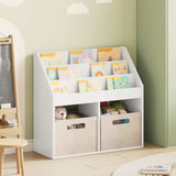 vidaXL Kinderboekenplank Wit 72,5 x 29,5 x 69 cm Bewerkt hout