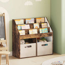 vidaXL Kinderboekenplank Wit 72,5 x 29,5 x 69 cm Bewerkt hout