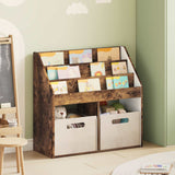 vidaXL Kinderboekenplank Wit 72,5 x 29,5 x 69 cm Bewerkt hout