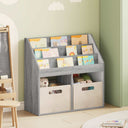 vidaXL Kinderboekenplank Wit 72,5 x 29,5 x 69 cm Bewerkt hout