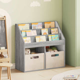 vidaXL Kinderboekenplank Wit 72,5 x 29,5 x 69 cm Bewerkt hout