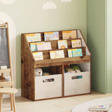 vidaXL Kinderboekenplank Wit 72,5 x 29,5 x 69 cm Bewerkt hout