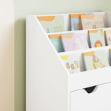 vidaXL Kinderboekenplank met lade Wit 60 x 29,5 x 69 cm Bewerkt hout