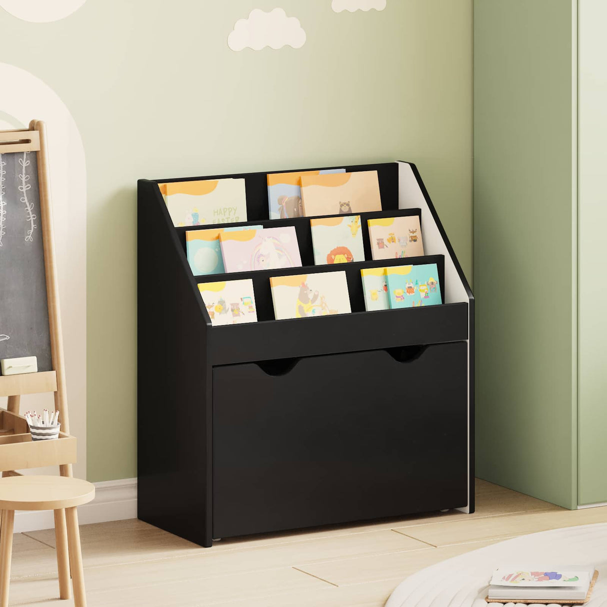 vidaXL Kinderboekenplank met lade Wit 60 x 29,5 x 69 cm Bewerkt hout