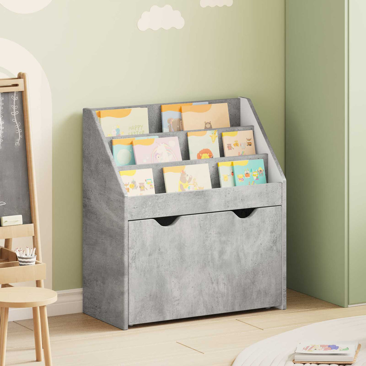 vidaXL Kinderboekenplank met lade Wit 60 x 29,5 x 69 cm Bewerkt hout