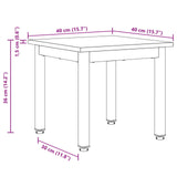 vidaXL Salontafel Zwart Eiken 40 x 40 x 36 cm Bewerkt hout