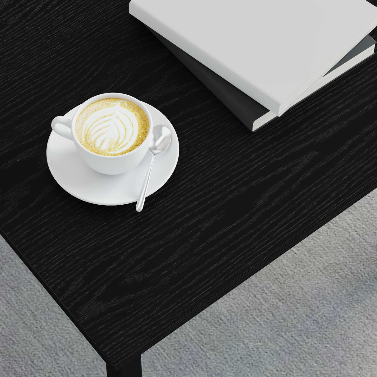 vidaXL Salontafel Zwart Eiken 40 x 40 x 36 cm Bewerkt hout
