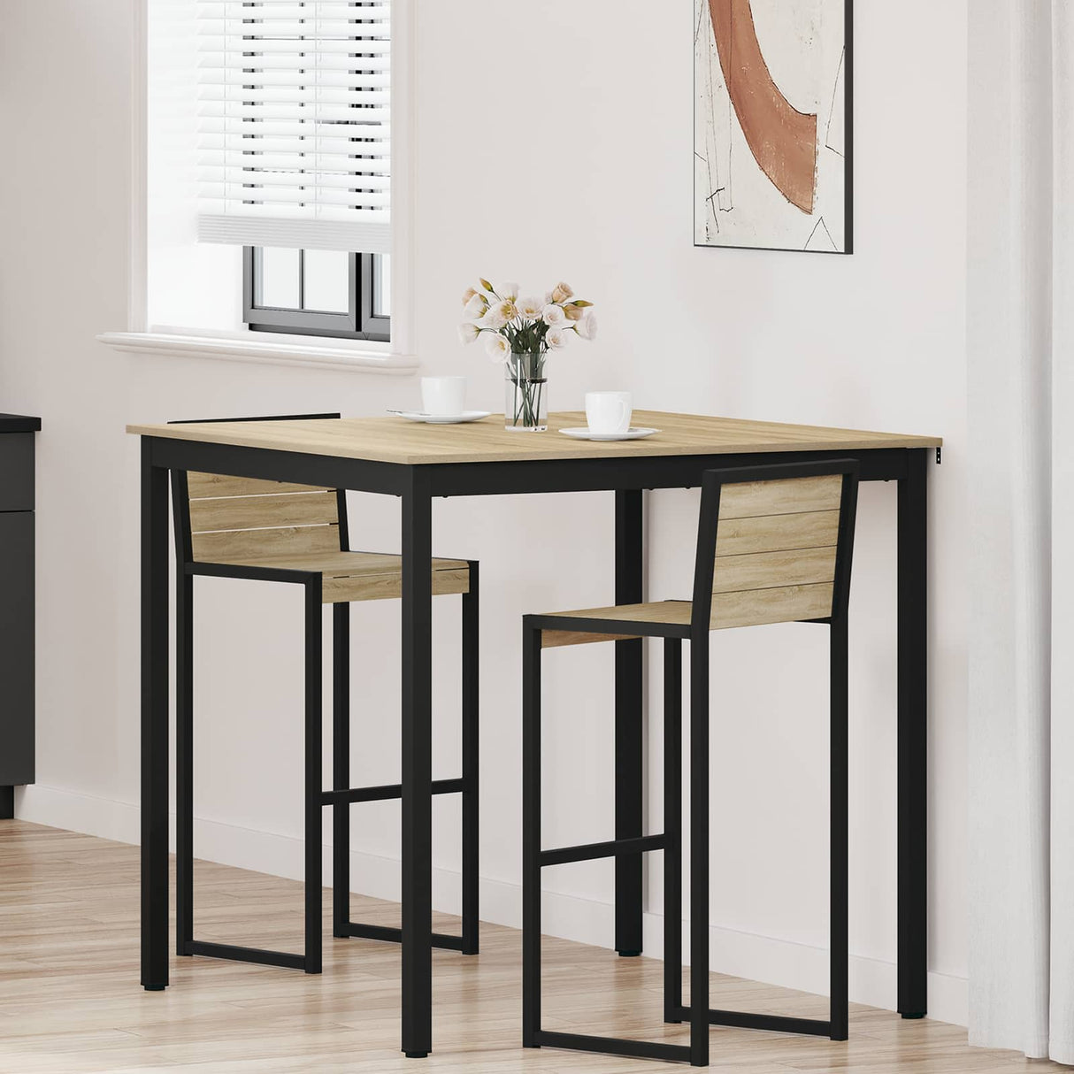 vidaXL Staande Bartafel Bewerkt hout