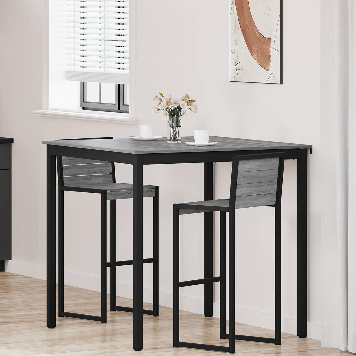 vidaXL Staande Bartafel Bewerkt hout