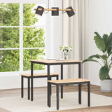 vidaXL Eettafel Naturel 200 x 100 x 75 cm Massief grenenhout