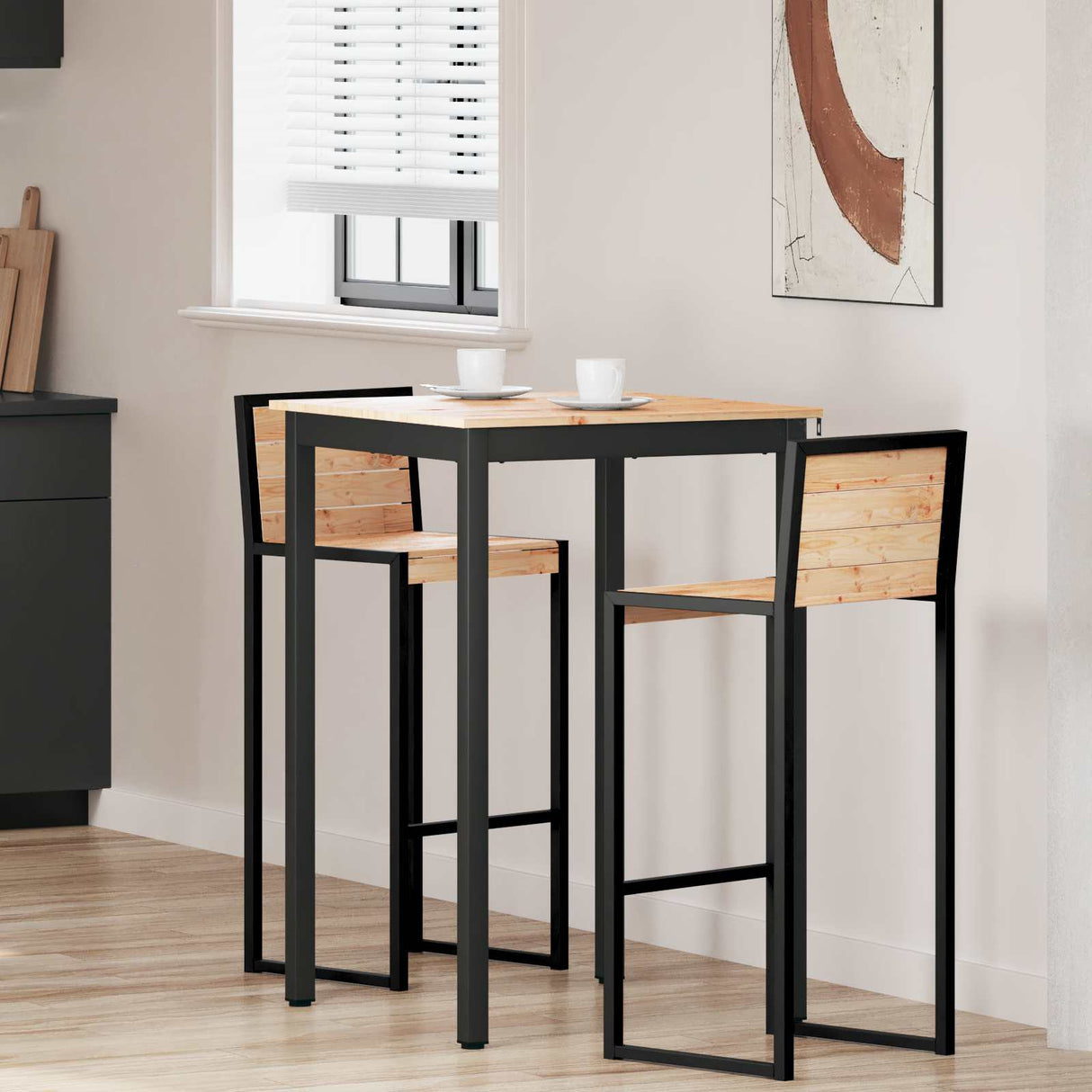 vidaXL Bartafel Naturel 110 x 55 x 105 cm Massief grenenhout