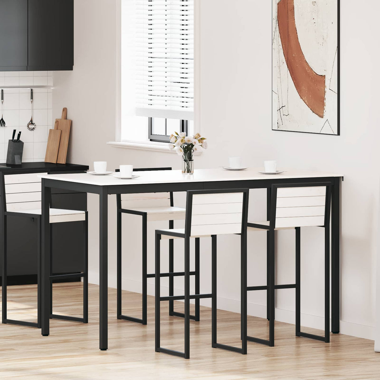 vidaXL Bartafel Naturel 110 x 55 x 105 cm Massief grenenhout