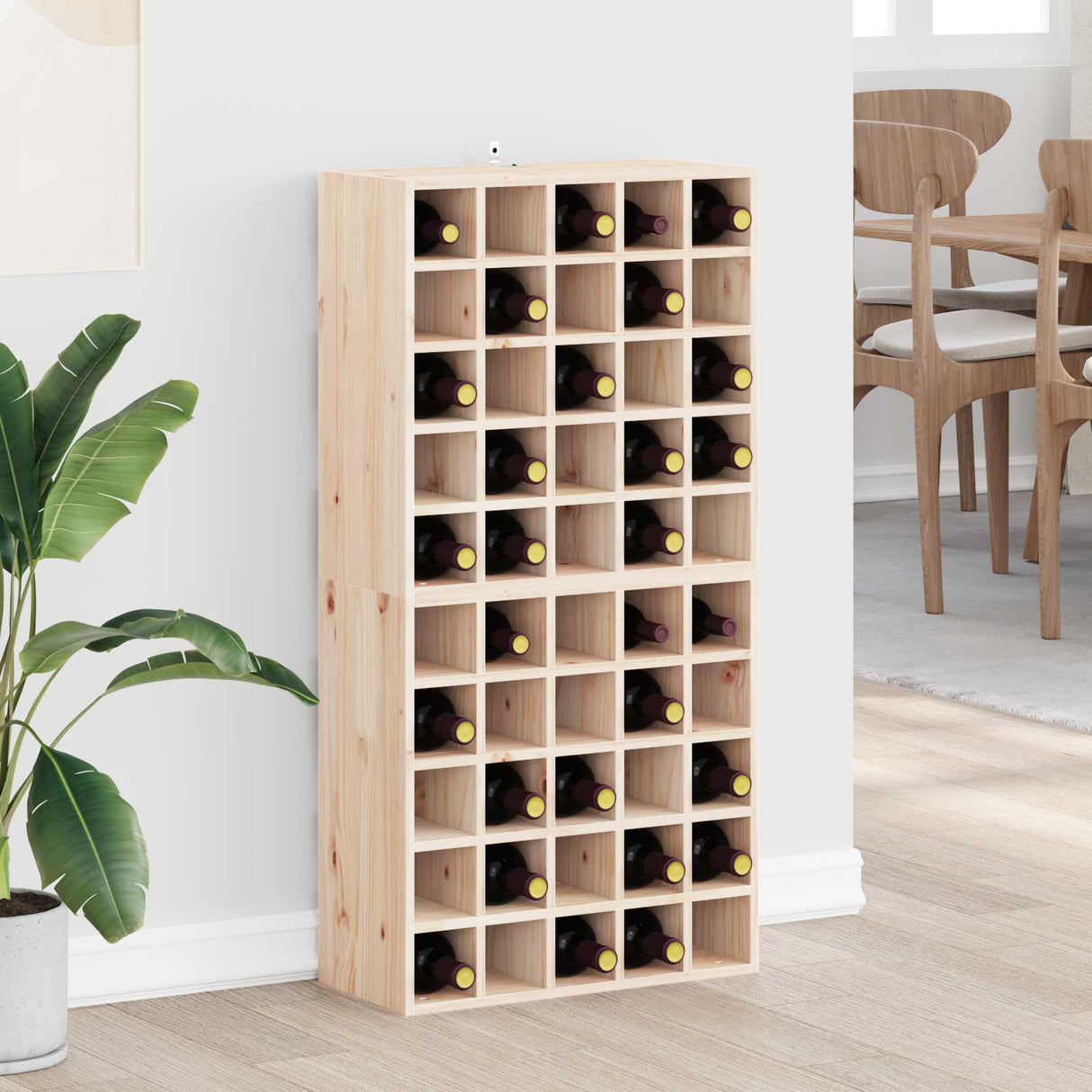 vidaXL Wijnkast 56x25x56 cm massief grenenhout