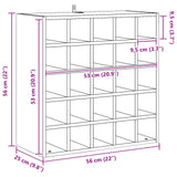 vidaXL Wijnkast 56x25x56 cm massief grenenhout