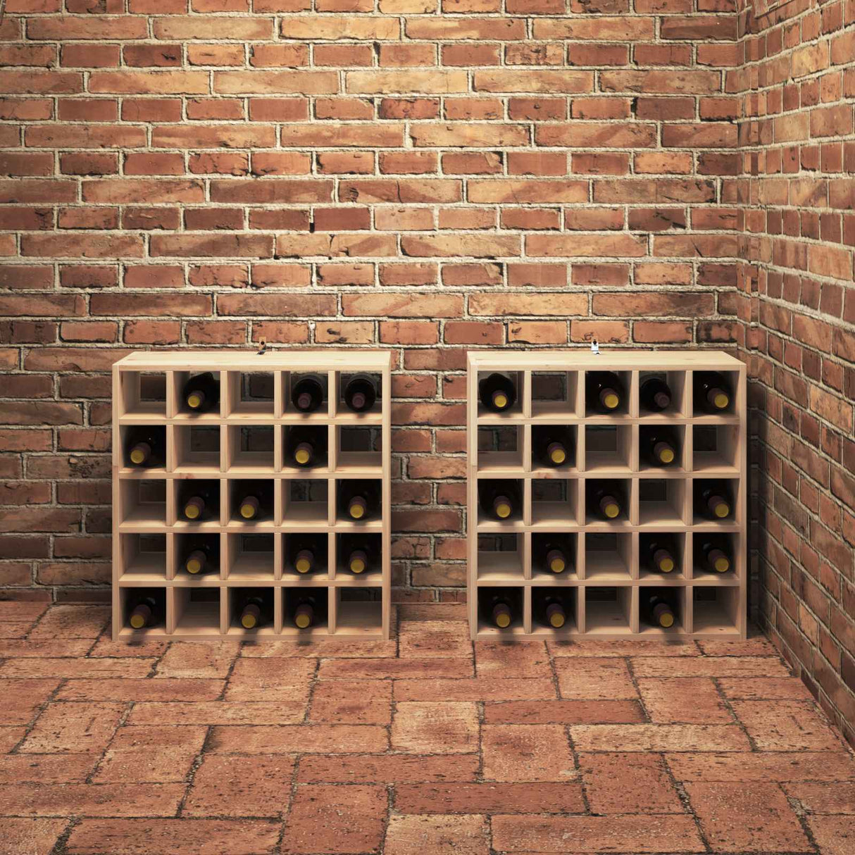 vidaXL Wijnkast 56x25x56 cm massief grenenhout