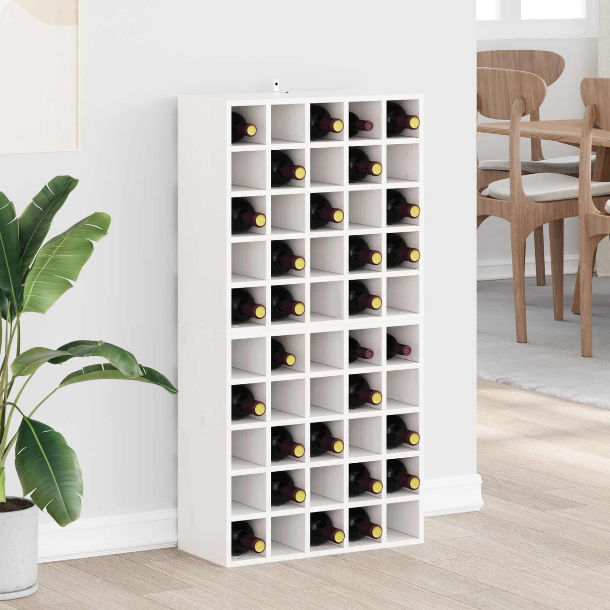 vidaXL Wijnkast 56x25x56 cm massief grenenhout