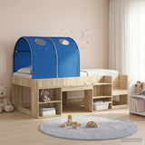 vidaXL Bed Tunnel 2 pcs Light Blue 211 x 52.5 x 2 cm Polyester
