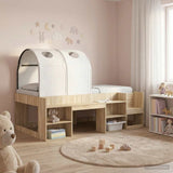 vidaXL Bed Tunnel 2 pcs Light Blue 211 x 52.5 x 2 cm Polyester