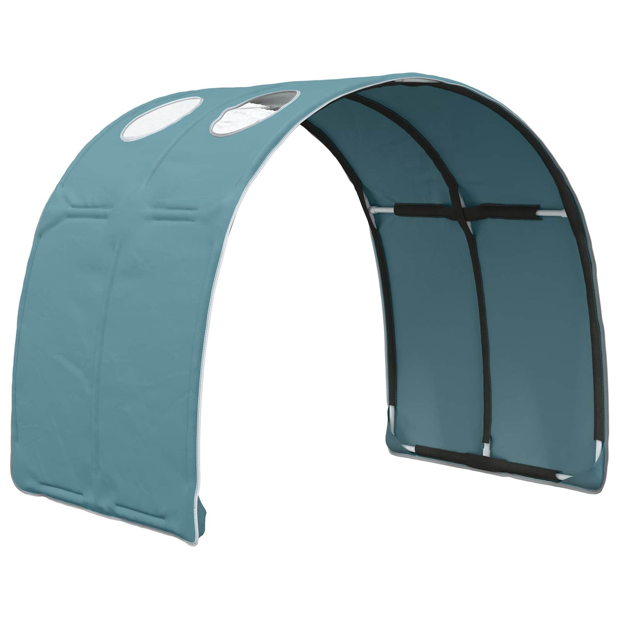 vidaXL Bed tunnel 2 pcs Light blue 211 x 67.5 x 2 cm Polyester