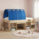 vidaXL Bed tunnel 2 pcs Light blue 211 x 67.5 x 2 cm Polyester