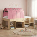vidaXL Bed tunnel 2 pcs Light blue 211 x 67.5 x 2 cm Polyester