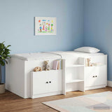vidaXL Storage cabinet for loft bed 2 pcs White 66x35x48 cm Engineered wood