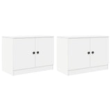 vidaXL Storage cabinet for loft bed 2 pcs White 66x35x48 cm Engineered wood