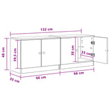 vidaXL Storage cabinet for loft bed 2 pcs White 66x35x48 cm Engineered wood