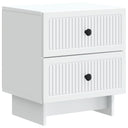 vidaXL Nightstand with Drawer White 43 x 34.5 x 47.5 cm Engineered Wood