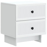 vidaXL Nightstand with Drawer White 43 x 34.5 x 47.5 cm Engineered Wood