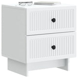 vidaXL Nightstand with Drawer White 43 x 34.5 x 47.5 cm Engineered Wood