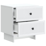vidaXL Nightstand with Drawer White 43 x 34.5 x 47.5 cm Engineered Wood