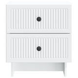 vidaXL Nightstand with Drawer White 43 x 34.5 x 47.5 cm Engineered Wood