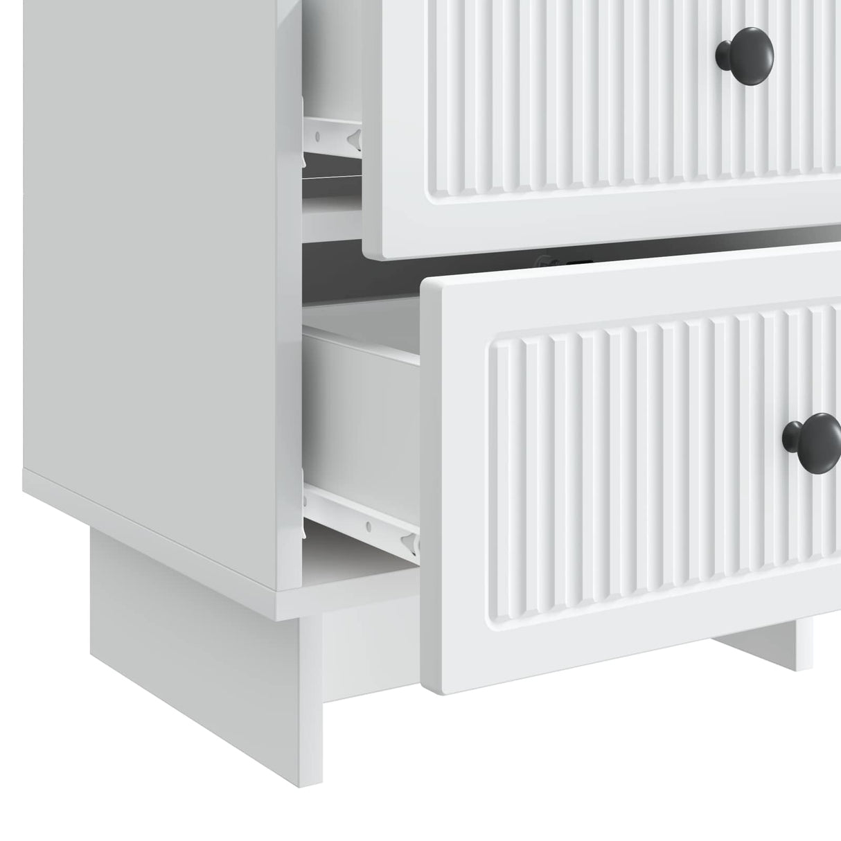 vidaXL Nightstand with Drawer White 43 x 34.5 x 47.5 cm Engineered Wood