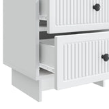 vidaXL Nightstand with Drawer White 43 x 34.5 x 47.5 cm Engineered Wood