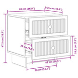 vidaXL Nightstand with Drawer White 43 x 34.5 x 47.5 cm Engineered Wood