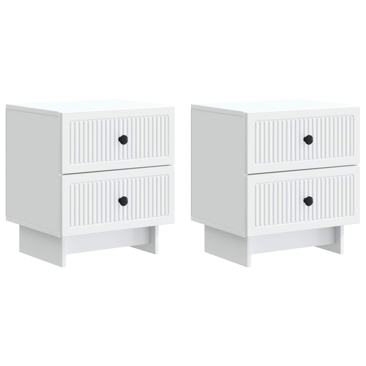 vidaXL Nightstand with Drawer White 43 x 34.5 x 47.5 cm Engineered Wood