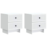 vidaXL Nightstand with Drawer White 43 x 34.5 x 47.5 cm Engineered Wood