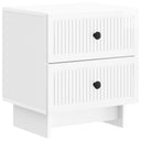 vidaXL Nightstand with Drawer White 43 x 34.5 x 47.5 cm Engineered Wood