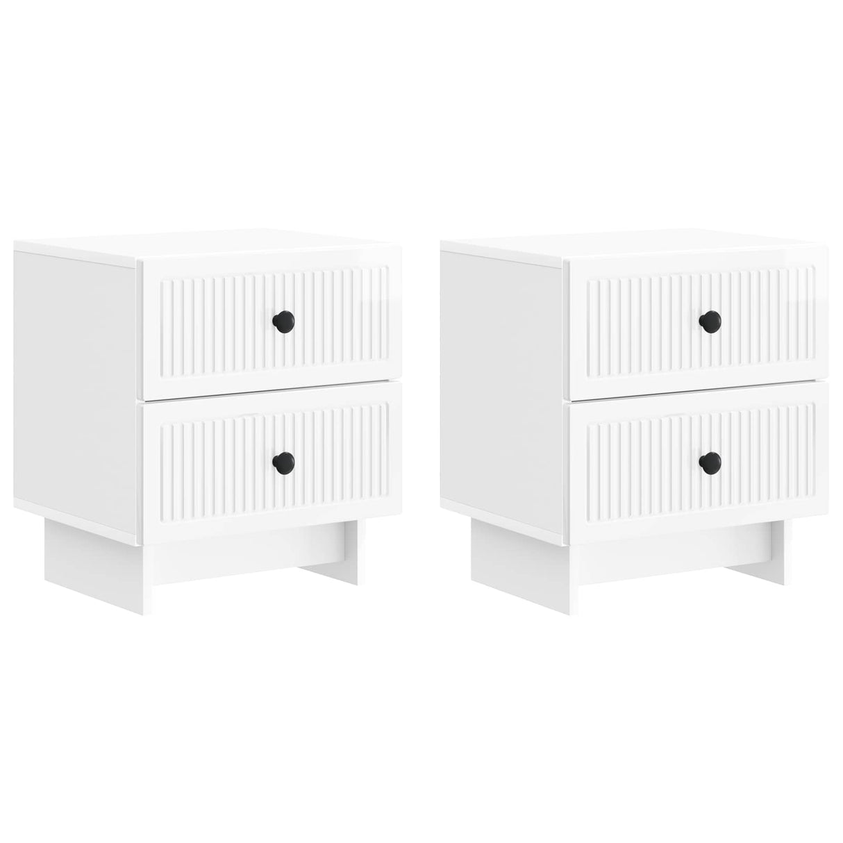 vidaXL Nightstand with Drawer White 43 x 34.5 x 47.5 cm Engineered Wood