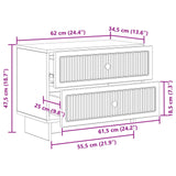 vidaXL Nachtkastje met lade Wit 62 x 34,5 x 47,5 cm Bewerkt hout
