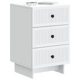 vidaXL Nightstand with Drawer White 43 x 41 x 66.5 cm Engineered Wood