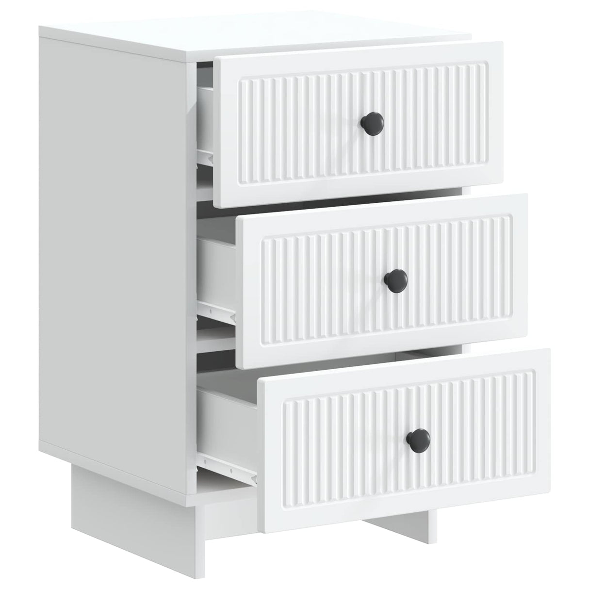 vidaXL Nightstand with Drawer White 43 x 41 x 66.5 cm Engineered Wood