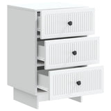 vidaXL Nightstand with Drawer White 43 x 41 x 66.5 cm Engineered Wood