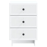 vidaXL Nightstand with Drawer White 43 x 41 x 66.5 cm Engineered Wood